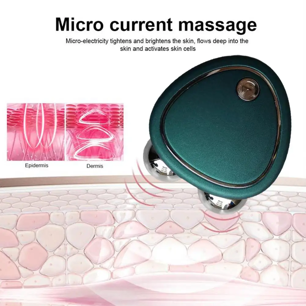 Rolo facial portátil massageador muscular microcorrente instrumento de beleza em casa viagem carregamento massageador da pele facial cuidados com a pele