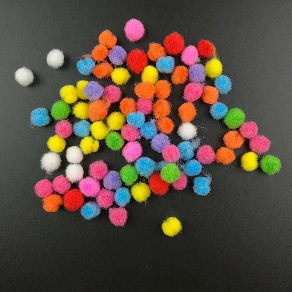 100PCS Pompon Balls MultiColor Pompoms Soft Pom Poms Balls DIY Craft Home Garden Wedding Decoration Sewing Accessories Tools