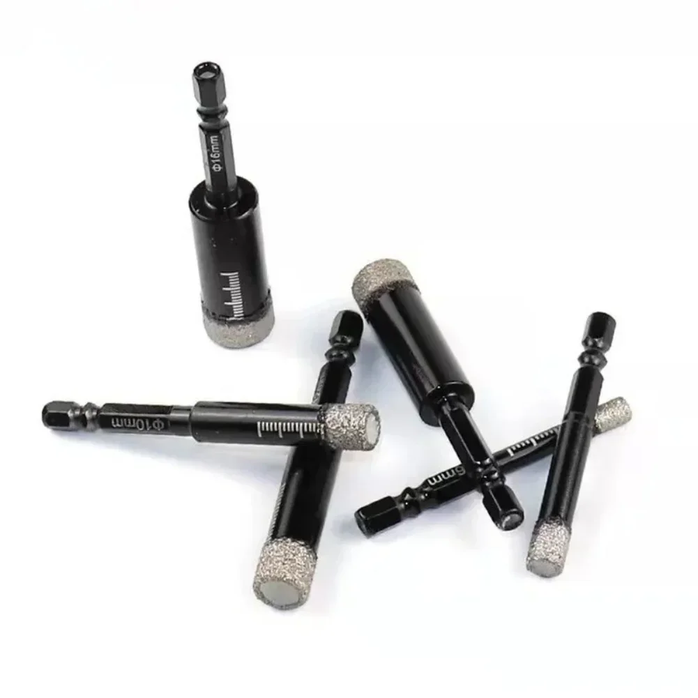 5-16mm Brazed Drill Bit Stone Vaccum Hole Opener Saw Cutter 1/4'' Hex Shank Dry Drill Granite Marble Concrete Tile Ceramic Tool