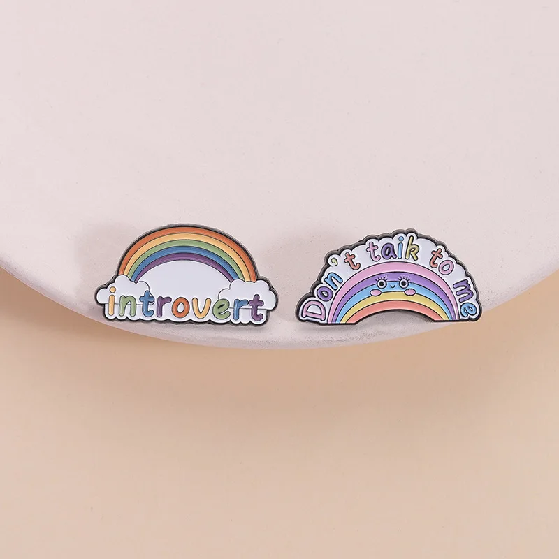 الحلو الكرتون لطيف قوس قزح المينا دبابيس لحقيبة الظهر لا تايك لي قوس قزح دبابيس شارات هدايا للأصدقاء #2