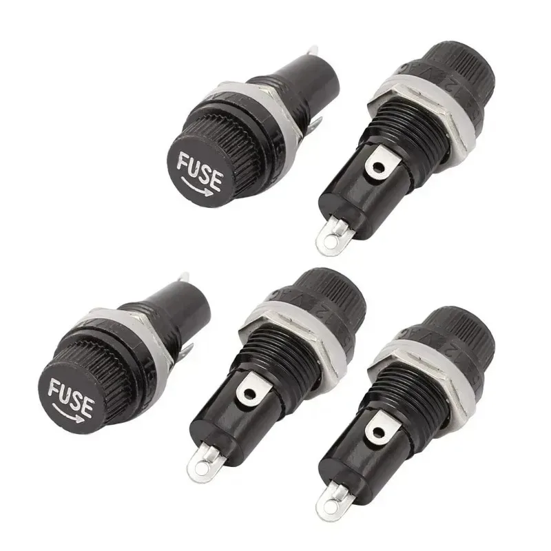 New Sell Good 5x20mm for 12mm Mounting Hole 250V/10A Electrical Screw Cap Panel Mounted Fuse Holders Popular