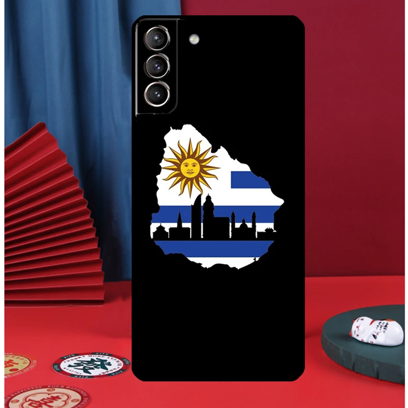 أوروغواي العلم قضية الهاتف لسامسونج غالاكسي S25 الترا S9 S10 S20 S21 S22 زائد S23 FE S24 الترا الغطاء الخلفي