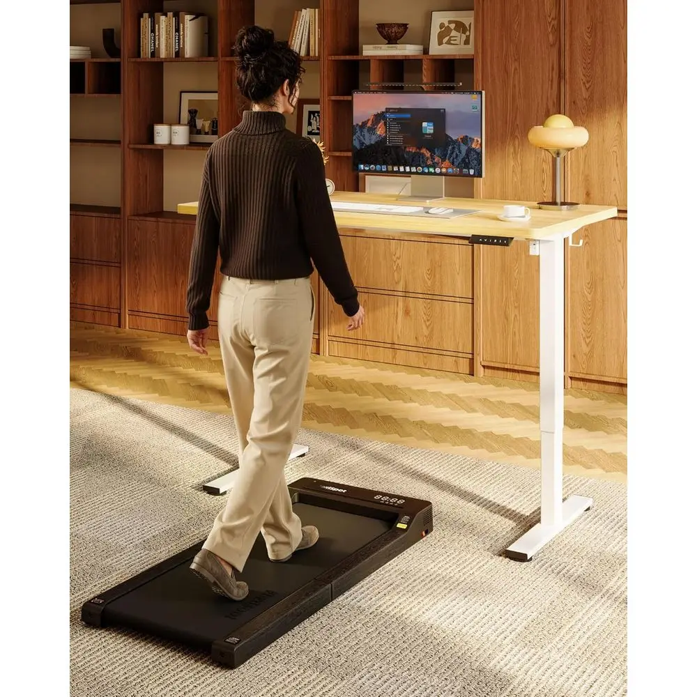 Maple 48x24 Single-Piece Standing Desk, 176 lbs, 4 Memory Positions, Dual Monitor Support, Anti-Collision Feature