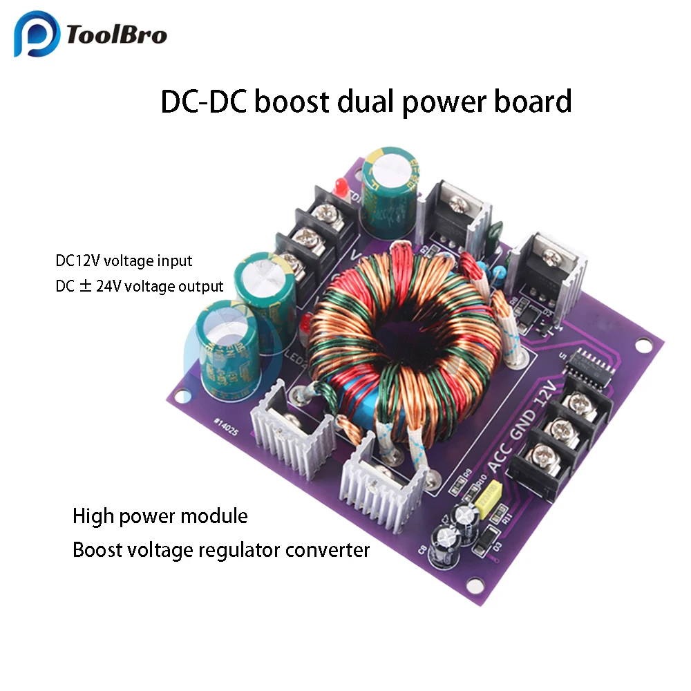Imagem -05 - Car Speaker Amplificador de Alimentação 12v a 24v 3a Dc-dc Step up Boost Converter Regulador de Tensão Transformador Board