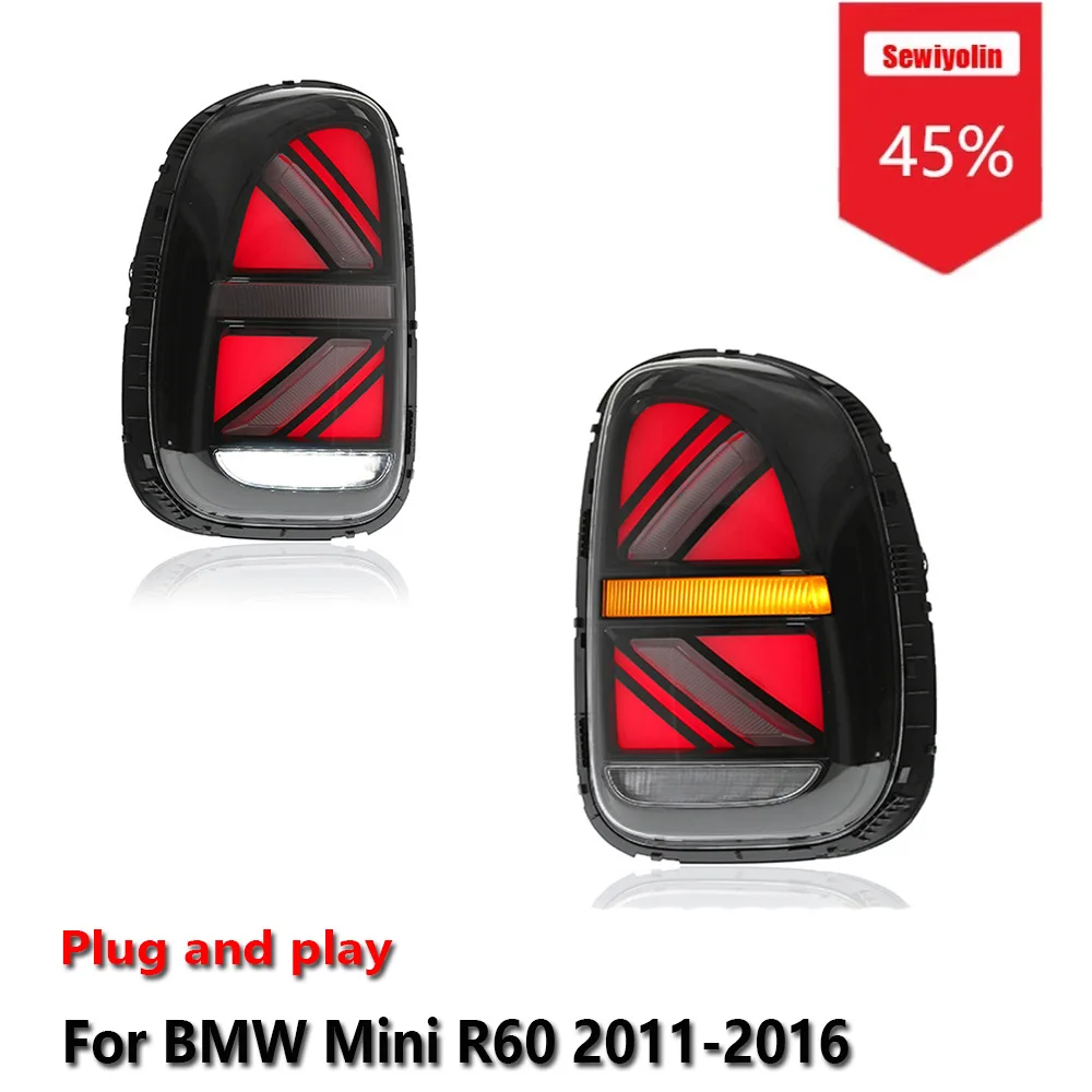 

Sewiyolin Car LED Tail Light Accessories For BMW Mini R60 2011-2016 DRL Brake Turn Signal Lamp Plug and Play