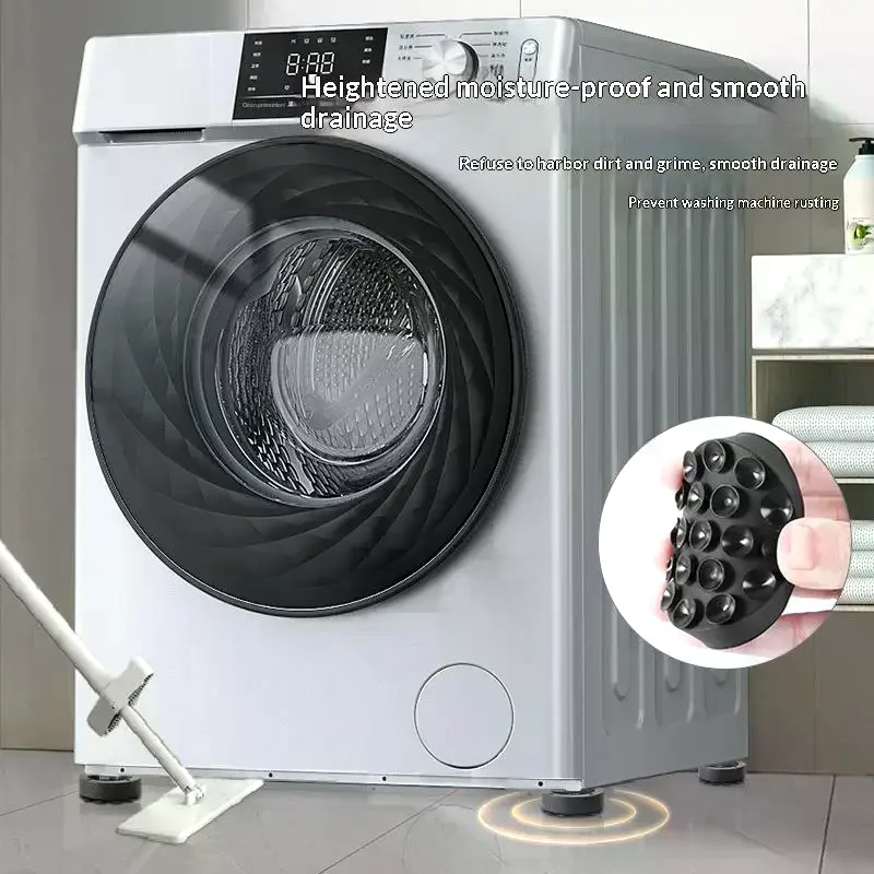 1/4Pcs Washing Machine Rubber Foot Mat New Suctions Universal Anti Vibration Feet Pads Silent Refrigerator Foot Pad Lifting Base