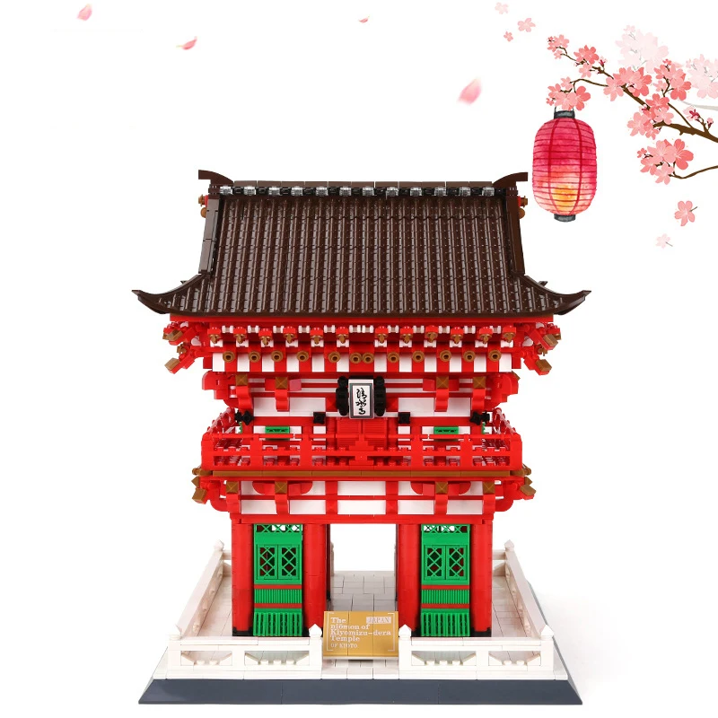 WG6212 National Treasure Architecture Kyoto Kiyomizu Templo Street View Model Building Blocks Adult Technical Brick Toy Boy Gift