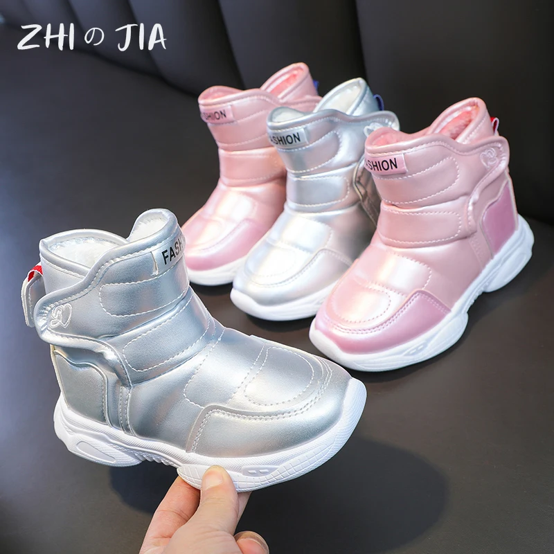 2025 Girls Boots Fashion Snow Boots For Kids Boots For Toddler Boys Girl Toddlers Winter Warm Cotton Plush Fur Sports Snow Boots