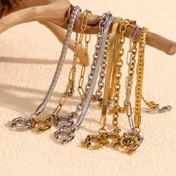 Round Gold Plated Stainless Steel Spring Clasps for Bracelet Clavicle Necklace Clasp Connectors DIY Jewelry Making