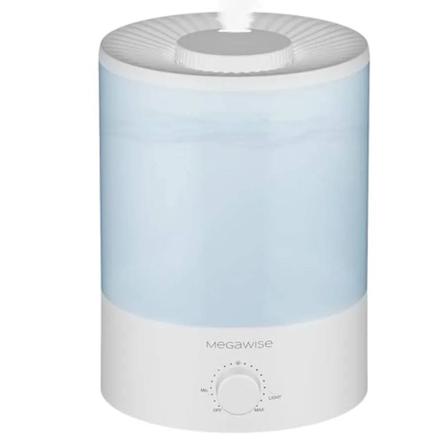 

Healthy Top-Refill Cool Mist Humidifiers for Bedroom, 24dB Ultrasonic Air Vaporizer with Water Filter for Baby [PP Material], C