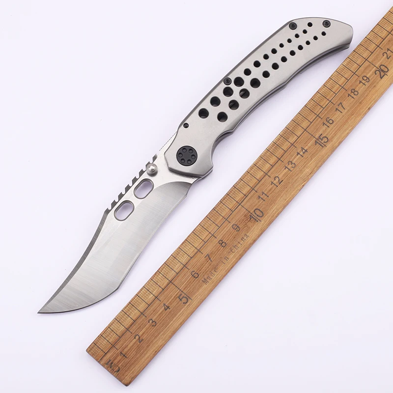 14C28N steel blade titanium alloy handle EDC fruit outdoor collection pocket survival camping multifunctional tool knife