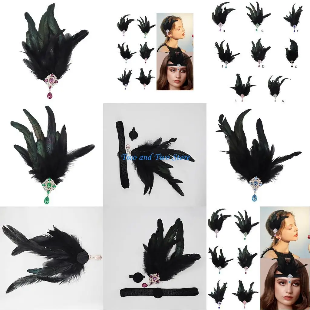 

HX6F Vintage Medieval Rhinestones Headband Hair Hoop/ Hairpin Cosplay Headpiece Festival Party Costume Props Unisex