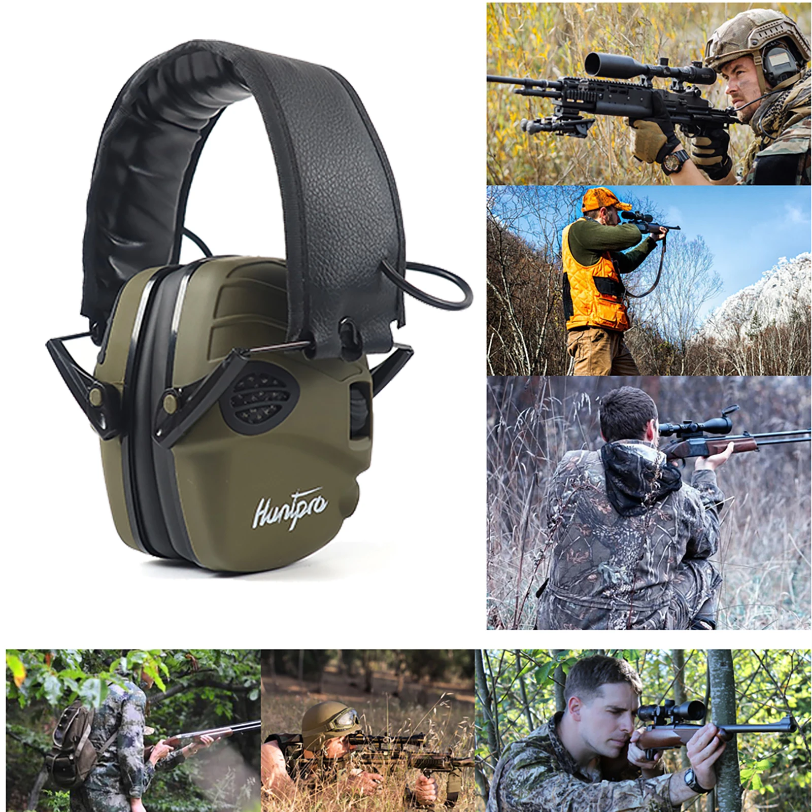 Electronic Shooting Ear Protection Tactical Earmuffs Ear Defender Anti-Noise Sound Amplification Headphones for Outdoor Range