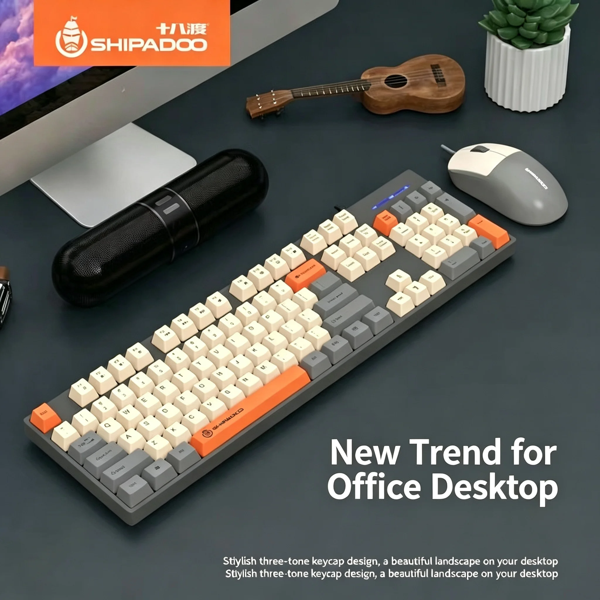 IMICE Gaming/Office Mechanical Feel Wired Keyboard Waterproof Ergonomic Design Office Slient Click Keyboard For PC Computer