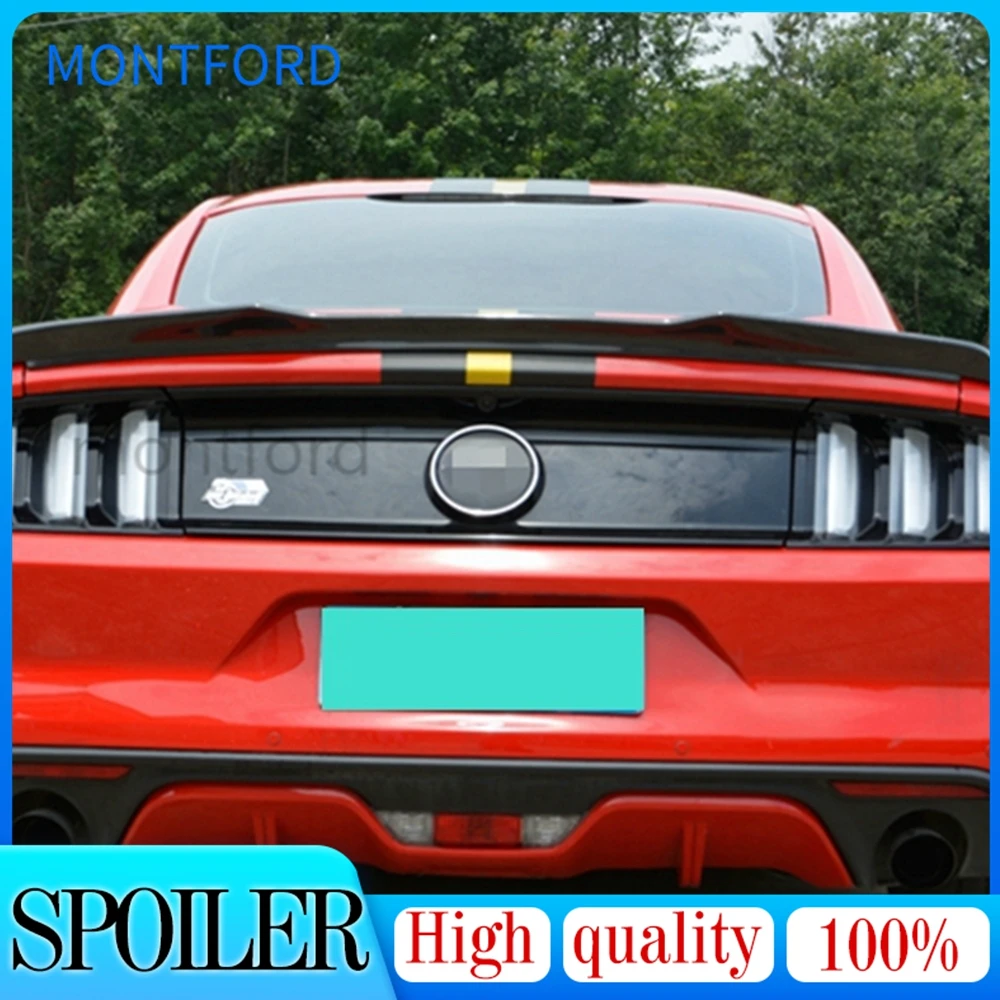 

Spoiler For Ford Mustang 2 doors 2015 2016 2017 Spoiler ABS Plastic Unpainted Primer Rear Trunk Boot Wing Spoiler Car Styling