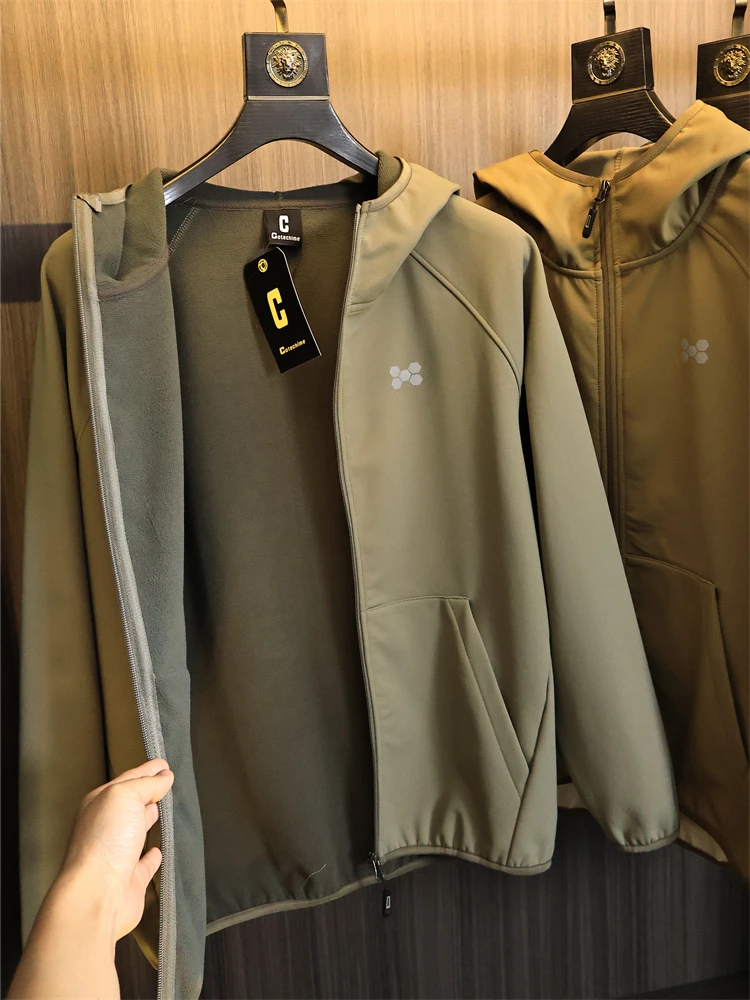 

Мужская модная уличная куртка с капюшоном на подкладке Fce с принтом Cosite Soft ell, осенне-зимняя повседневная городская одежда Long Sve