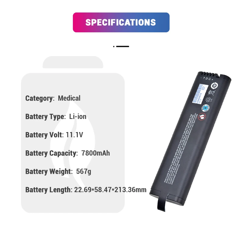 Li-ion 11.1V 7800mAh SM204 633-75 633-44  Replacement Me dical Battery for Anr.itsu MS2721A MS2721B MS2723B MS2724B S3x1E OTDR