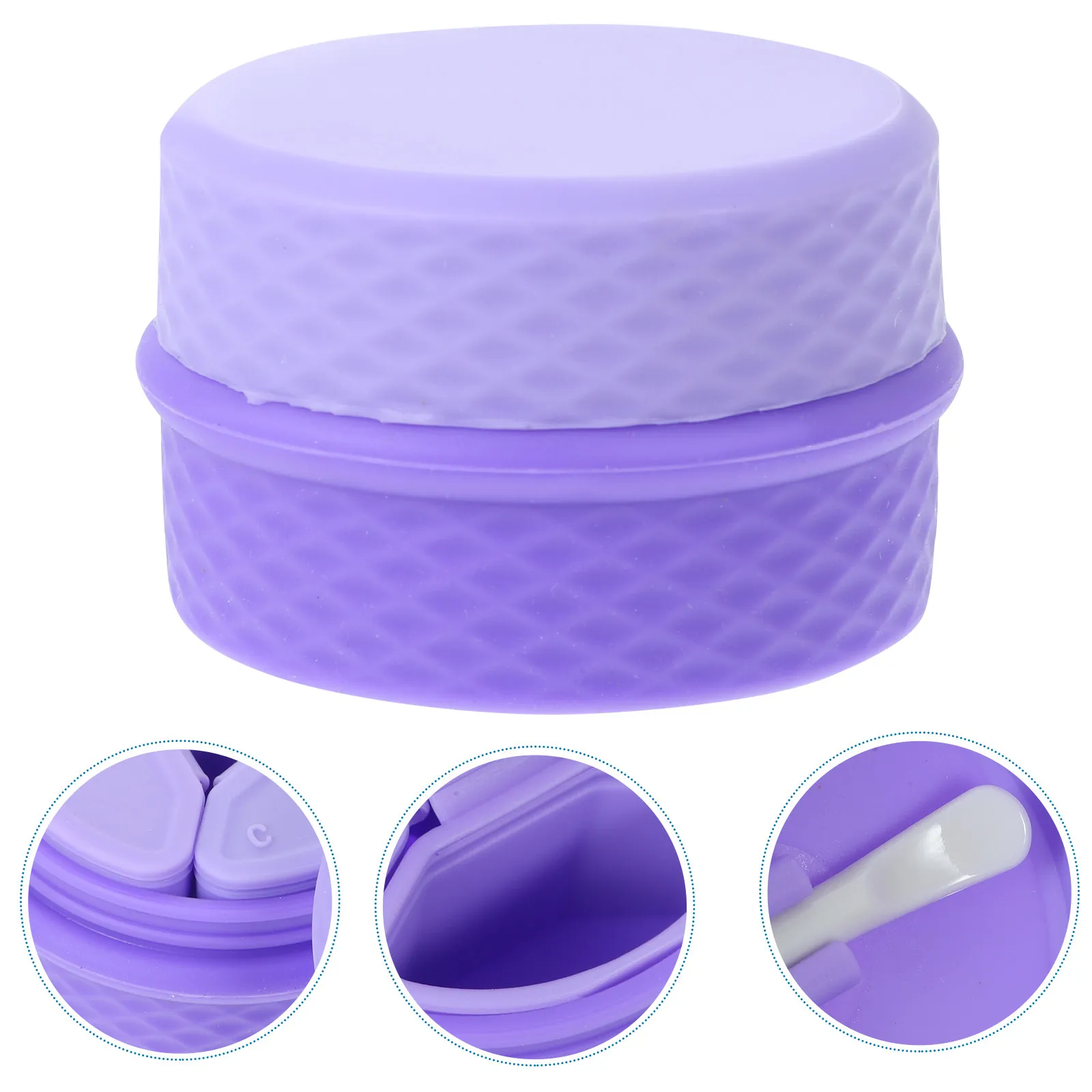 1Set Premium Silicone Travel Cream Container Leakproof Refillable Small Jar for Moisturizer Cleanser Hair Product