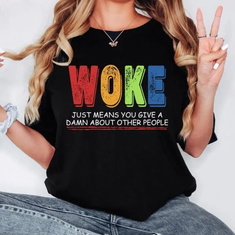 

Woke T-shirt, Woke Is Not An Insult Shirt,US Election Shirt, Social Justice Shirt, Human Rights Tee,Social Equality Shirt Cotton