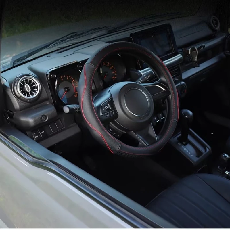 

Для Suzuki Jimny JB64/JB74 2019-2025: Модифицированный универсальный кожаный чехол на руль, аксессуары для интерьера автомобиля