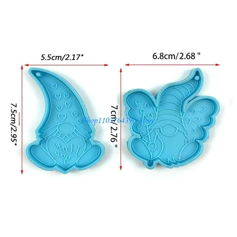 عيد الفصح جنوم المفاتيح الايبوكسي الراتنج العفن DIY الحرف مجوهرات الصب أداة كيرينغ قلادة قالب من السيليكون #6