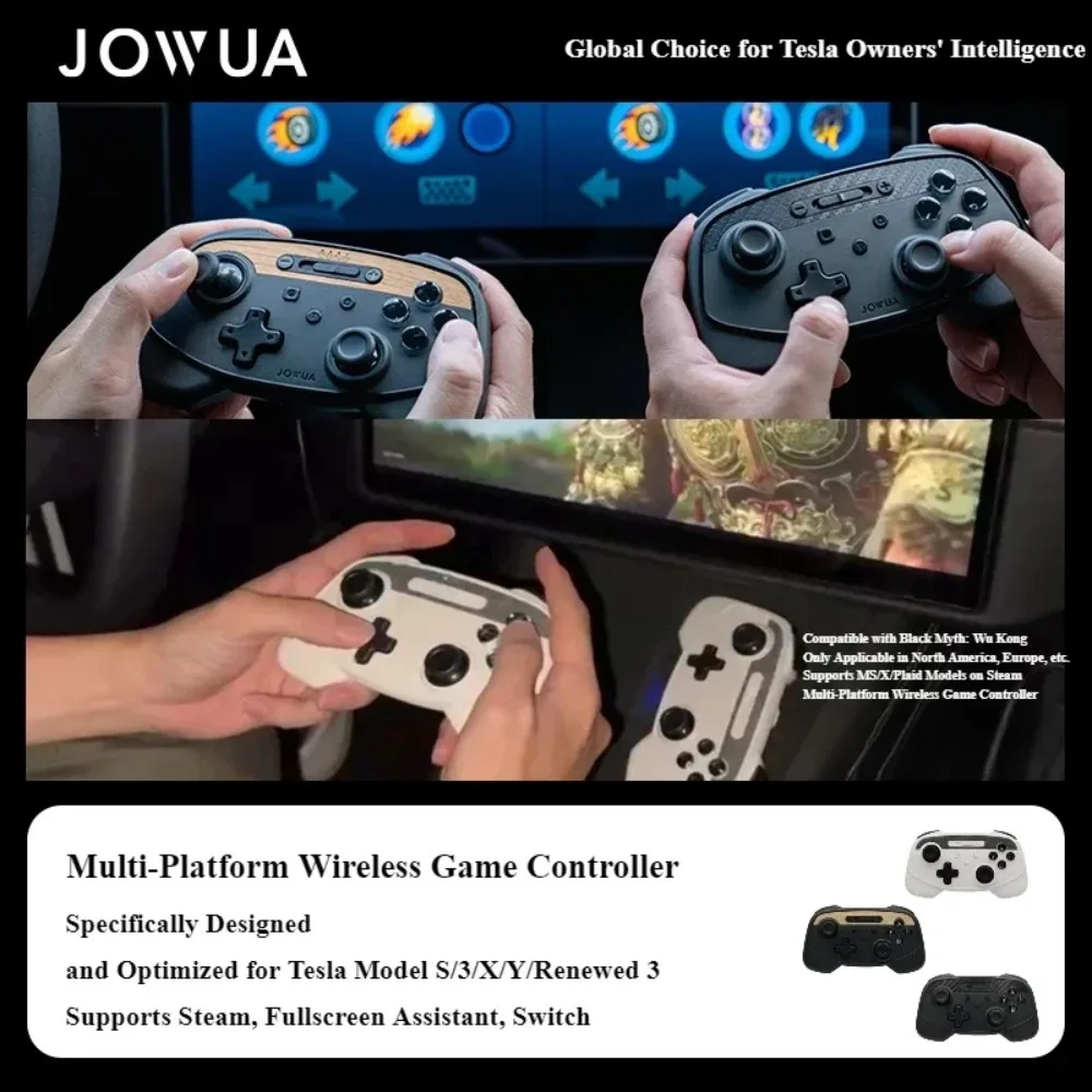 

Геймпад Jowua, беспроводной Bluetooth-геймпад, контроллер ПК для модели Tesla Yxs3, шестиосевой гироскоп, многоплатформенный игровой аксессуар