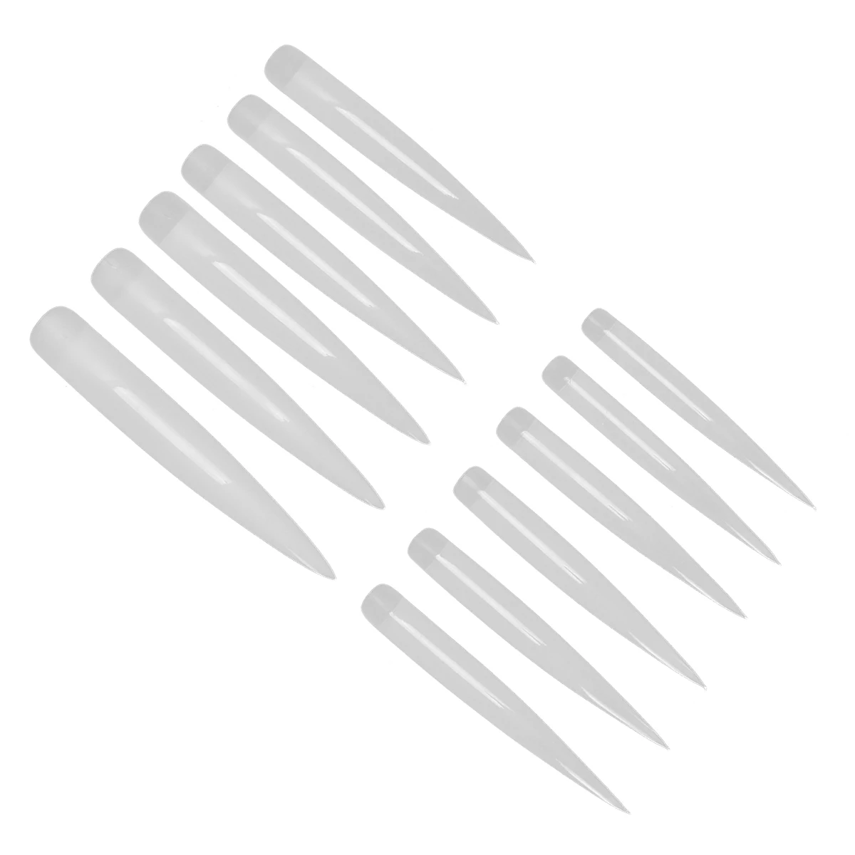 

120pcs 10 Packs False Salon Natural Color Fake Nail Art Pieces For Gel Acrylic Fiberglass Extensions Display Sample Clip Design