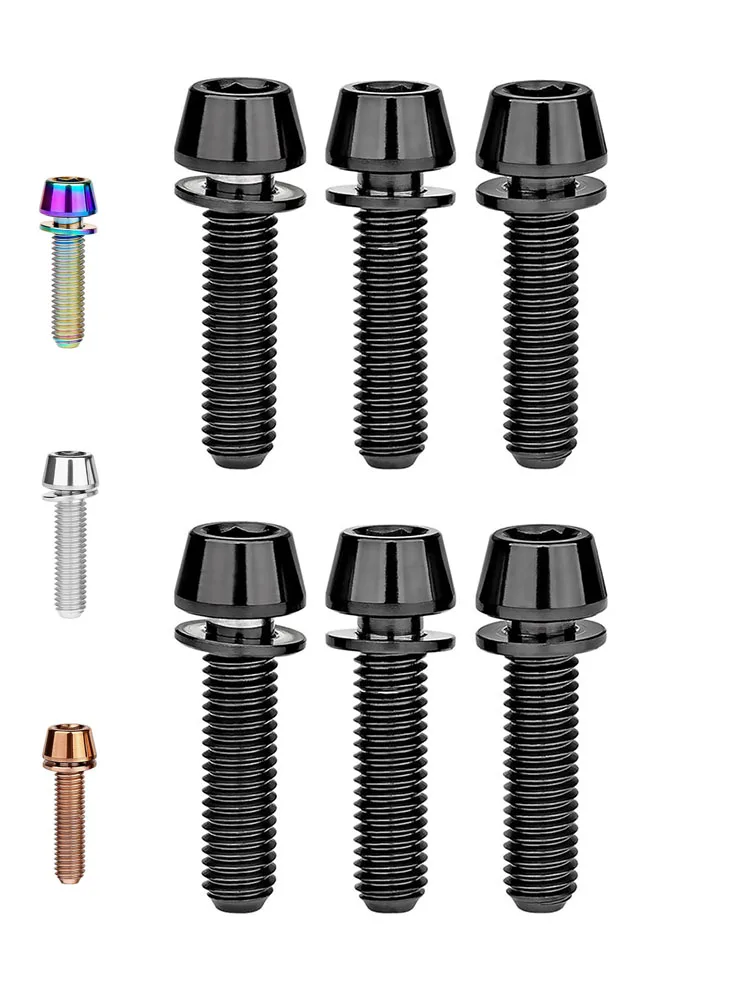 AliExpress NONE 6PCS Stainless Steel Bolt M5/M6 x 20mm Bicycle Handlebar Stem Screw With Washer For MTB Road Bike
