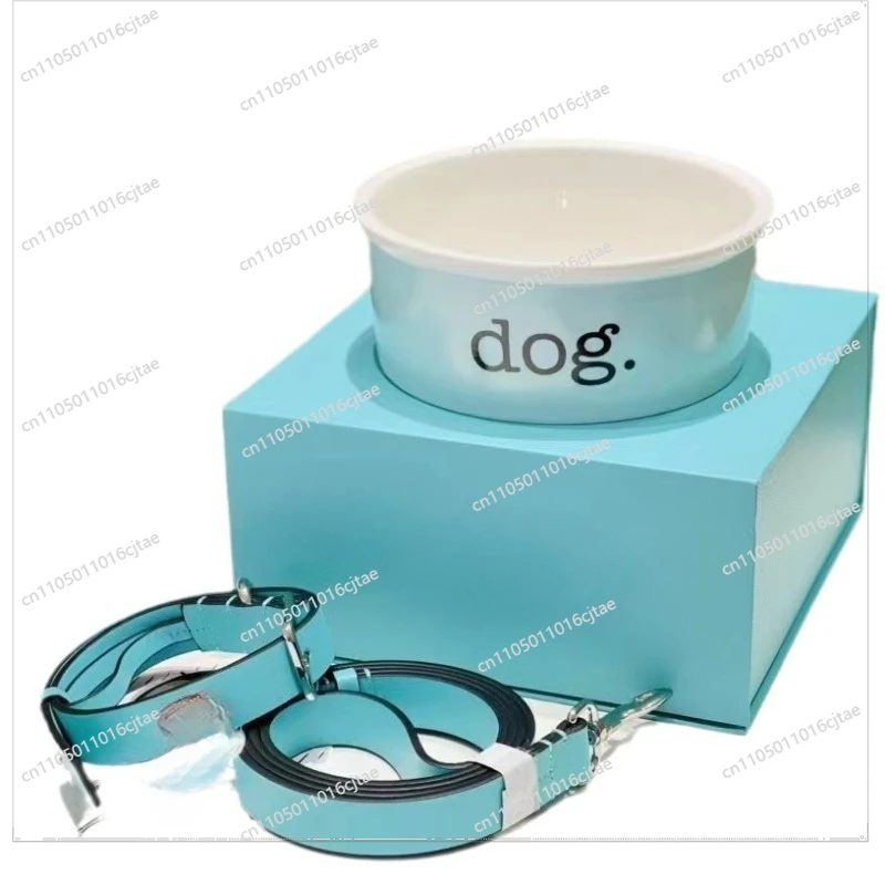 For Pets Three-piece Bone China Dog Bowl Cat Bowl Rice Basin