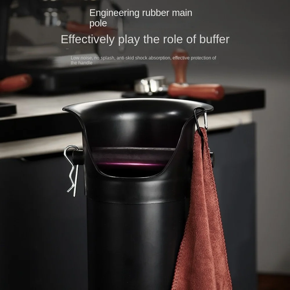 

Large Capacity Coffee Knock Box Detachable Removable Lid Coffee Grounds Bucket Easy To Clean Vertical Coffee Crusher Container