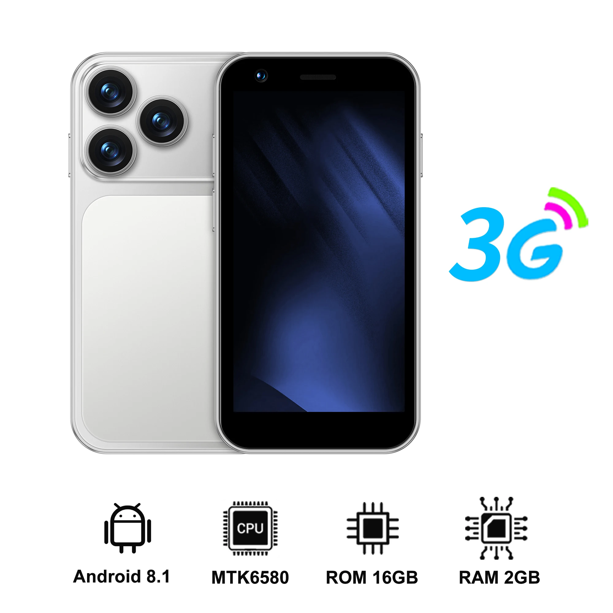 SERVO 18SE mini-smartphone Android 8.1 3G WCDMA Dual SIM Standby 3,0-inch scherm 2 GB RAM + 16 GB Play Store mobiele telefoons