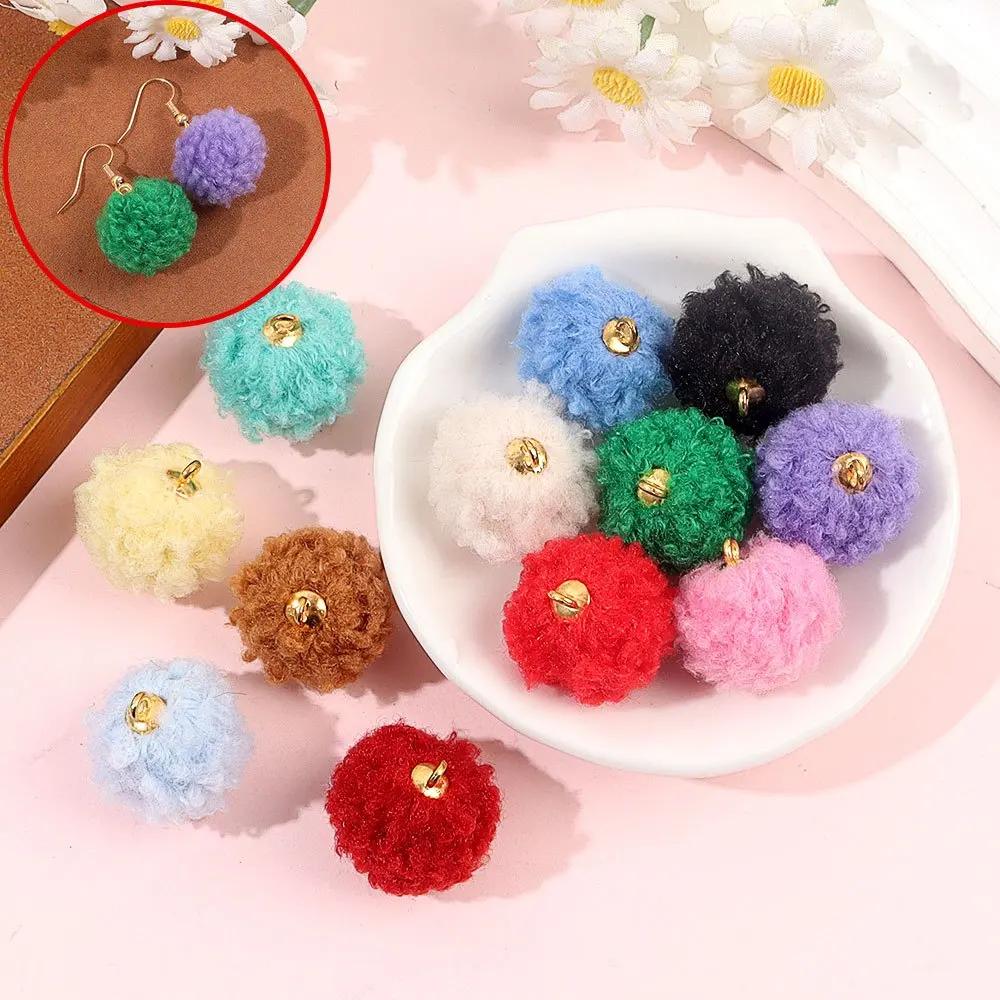 4/13/21pcs mix-color polyester spherical pendant,used forDIY jewelry accessories,Christmas,Thanksgiving,Valentine's Day gifts