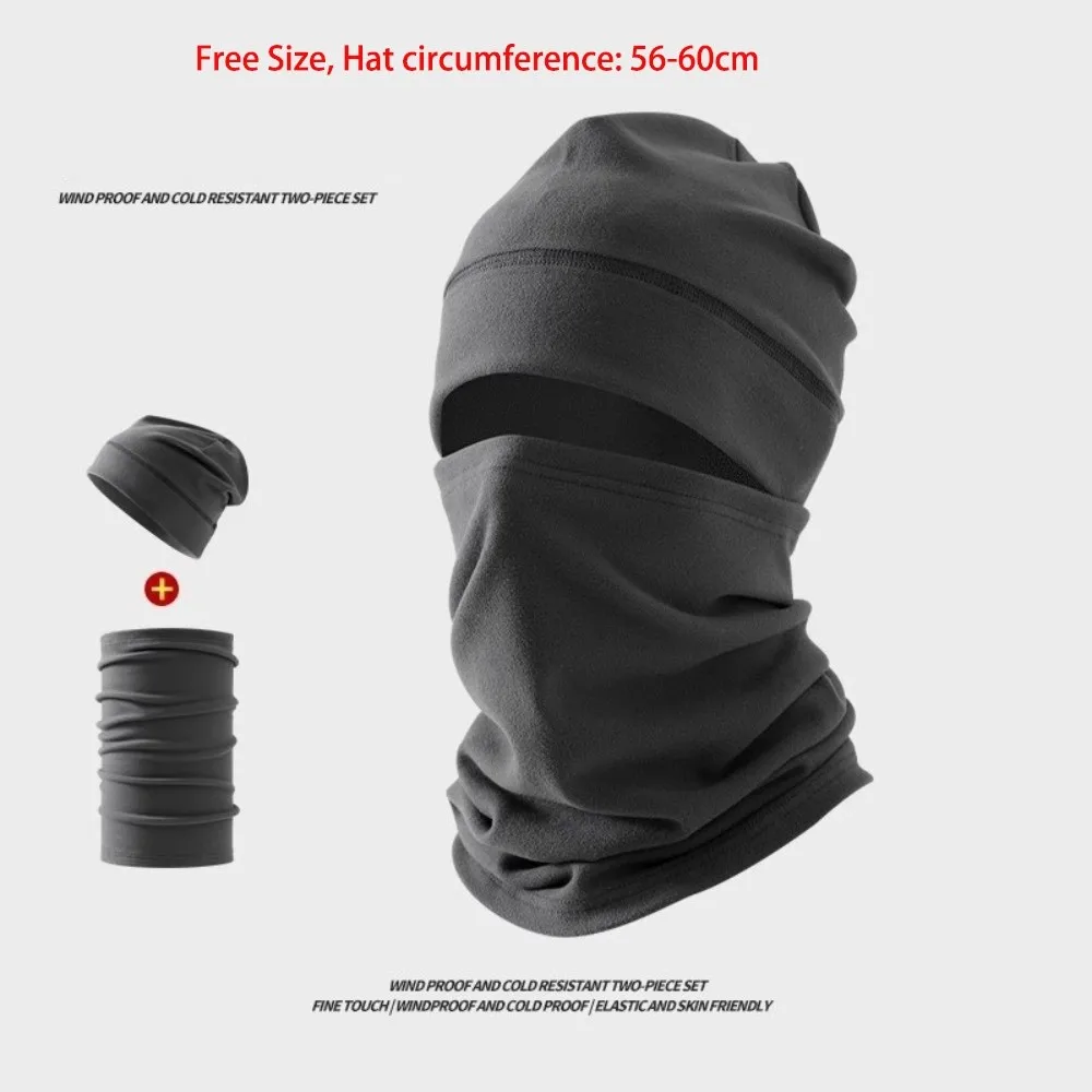 Nuevo Dralon sombrero bufanda conjunto a prueba de frío cálido calentador de cuello a prueba de viento casco gorra Unisex