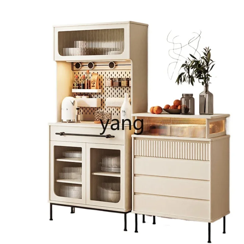 

Yjq Modern Minimalist Sideboard Cabinet Solid Wood Paint Wall High Cabinet Integrated Household High-Leg Storage