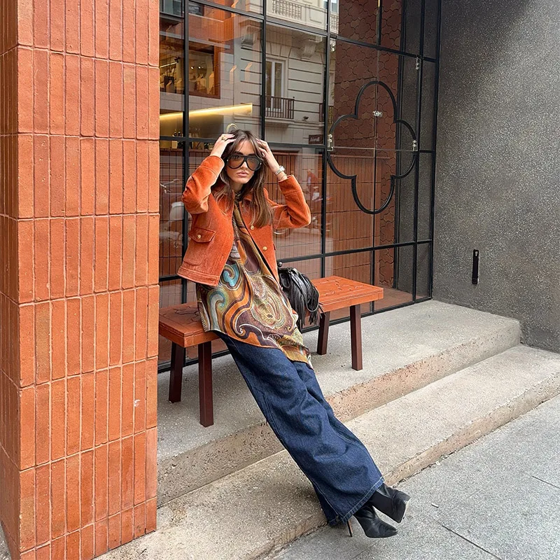 

Женская модная молодежная короткая куртка яркого цвета, осень-зима, элегантное изысканное пальто с лацканами, новинка 2025 года, повседневные офисные топы