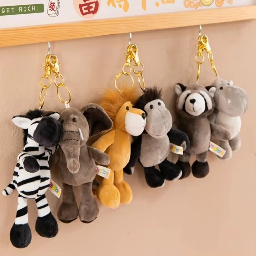 Adorable 15CM Plush Keychain Cartoon Animal Shape Animal Plush Doll Pendant Style Soft Plush Stuffed Toy Pendant for Kids Girls
