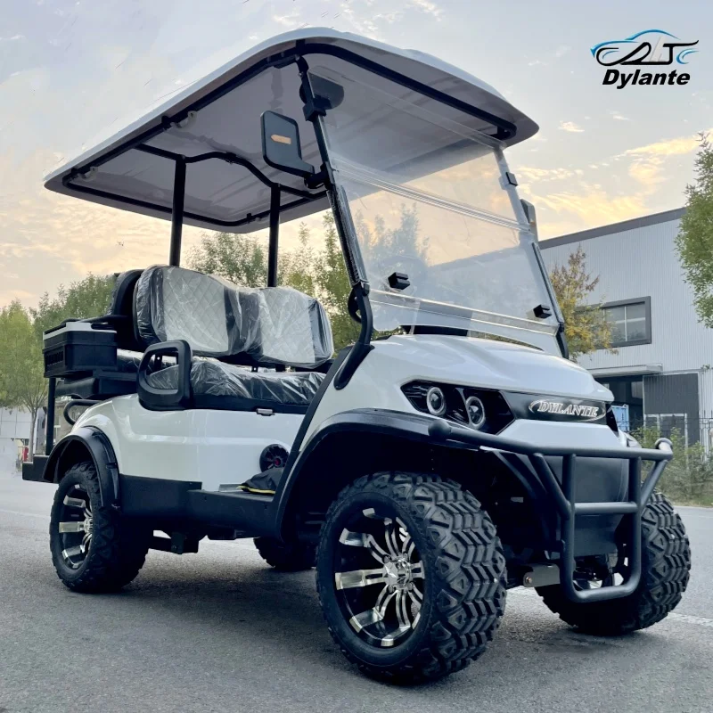 Wholesale And Retail Brand New 4 Wheel High Quality Off Road Vehicle 60V Economical 4 Seater Cherry Pink Electric Golf Cart