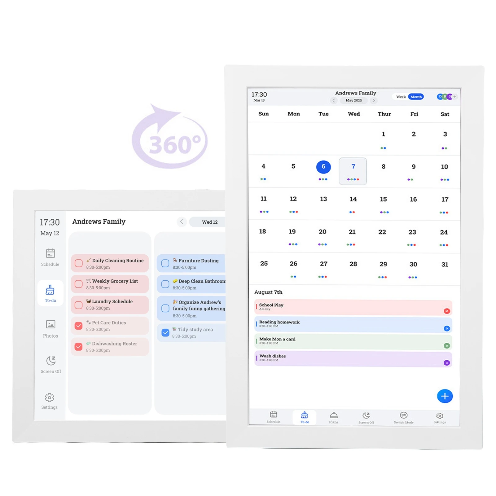 

10.1 Inch Digital Calendar Touch Screen Family Planner Chore Chart Interactive Digital Photo Frame Electronic Family Calendar