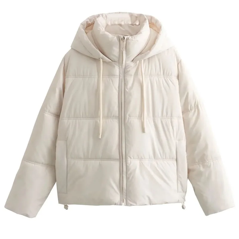 TRAF-chaqueta Bomber de invierno para mujer, Top de manga larga, Chaqueta corta acolchada, ropa de estilo coreano, abrigo de alta calidad