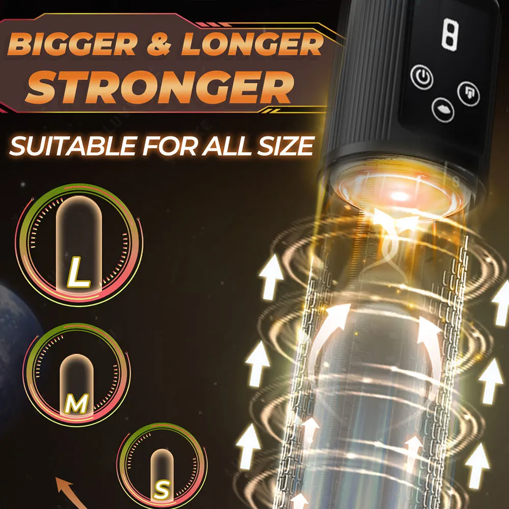 Automatic Electric Penis Pump Vacuum Pump with 9 Suction Levels Thicken Penis Enlargement Enhance Sex Toy Masturbators for Men - Image 3
