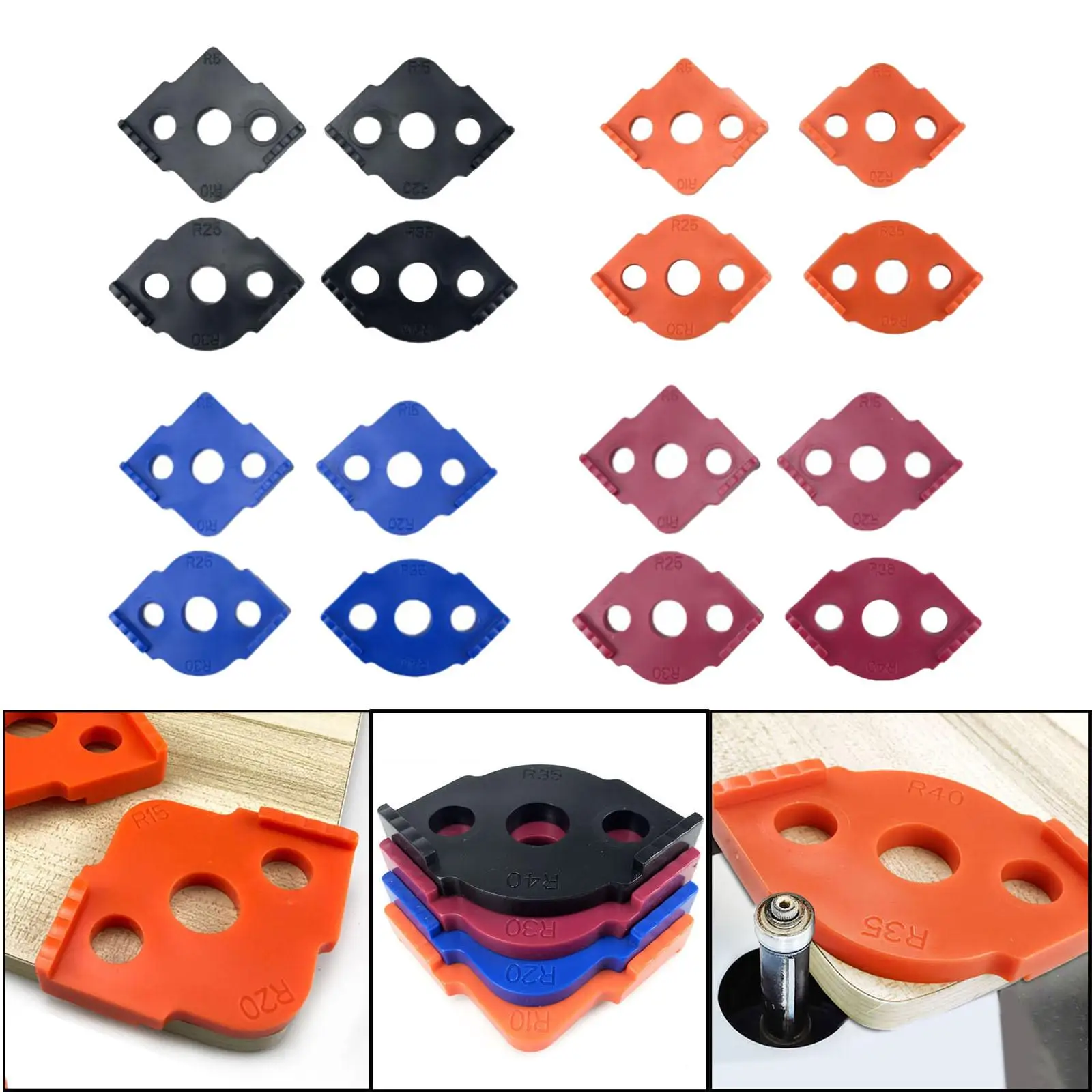 Szablon Jig Router, Quick Jig do obróbki drewna, narożniki R5 R15 R25