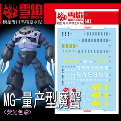 Model Decals Water Slide Decals Tool For 1/100 MG Z'Gok/Char Z'Gok Fluorescent Sticker Models Toys Accessories