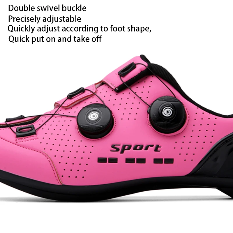 Men Cycling Shoes Road Bike Women Pink Racing Bike Self-Locking Speed Bicycle Sneakers Flat Cleats Mountain Cycling Footwea