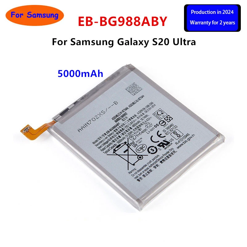 

Brand New EB-BG988ABY 5000mAh Replacement Battery For Samsung Galaxy S20 Ultra S20Ultra S20U Mobile phone Batteries