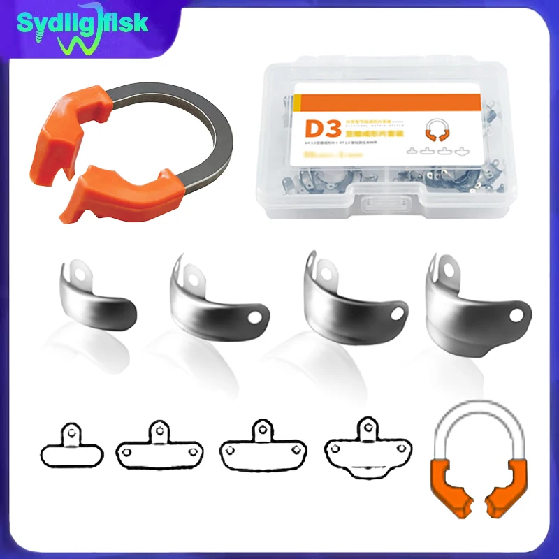 Dental Matrix Bands R7 NITI Matrix Clamp Sectional Contoured Matrix System Metal Matrices Nickel Titanium Clamping Ring Dentist