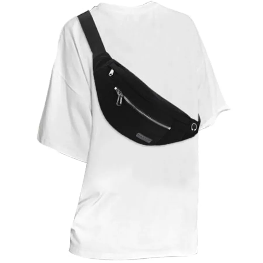

Large Crossbody Fanny Pack with 4-Zipper PocketsGifts for Enjoy Sports Festival Workout Traveling Running Casual Hands-Free Wal