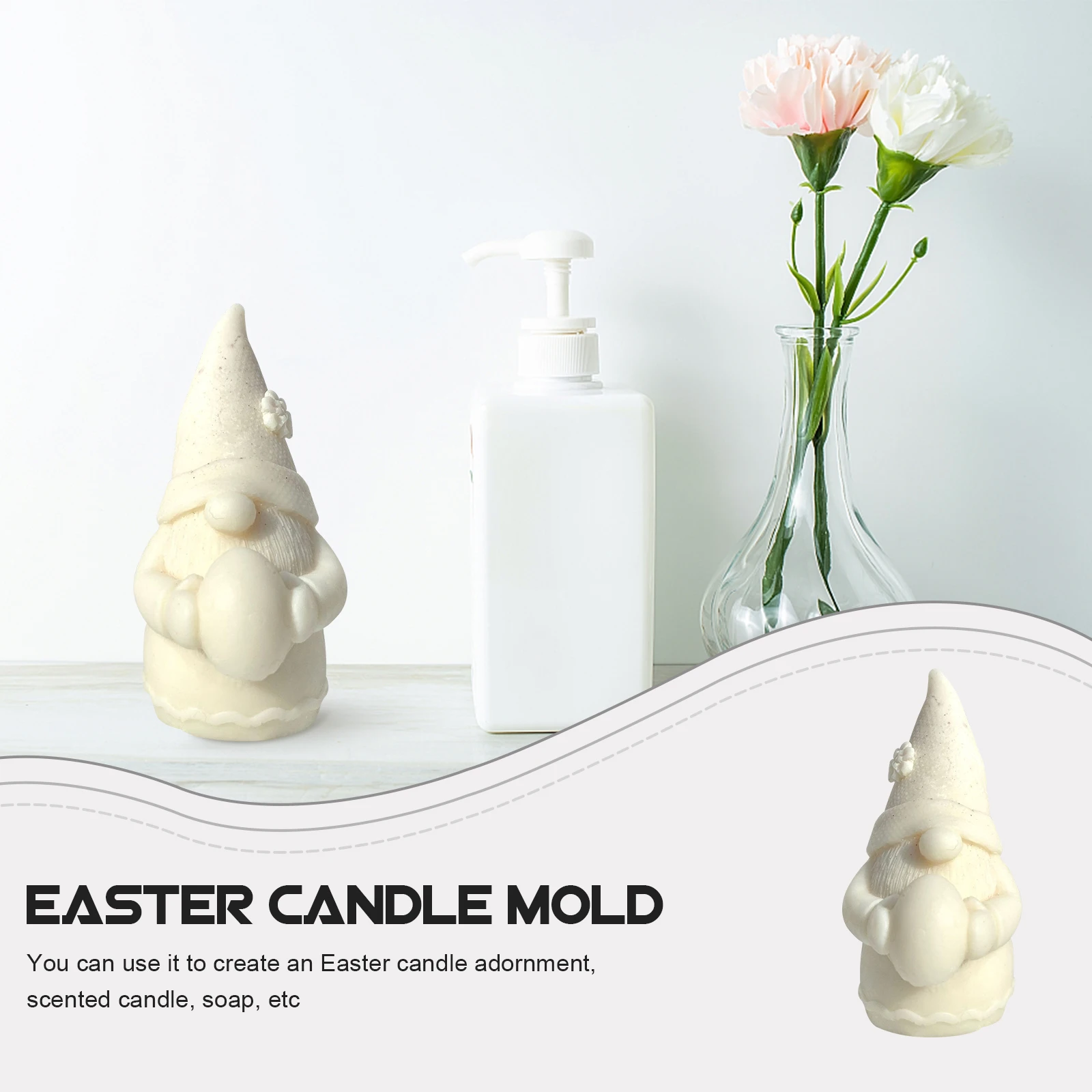 

3D Easter Mold Diy Silicone Craft Making Mold For Scented Soap Decor Handicrafts Lightweight Flexible Easy Demould Resin