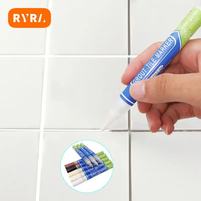 1Pcs Ceramic Wall Tile Gap Repair Pen Beautify Floor Gap Toilet Corners Seam Replaceable Head Marker Pen Waterproof Mildew-proof