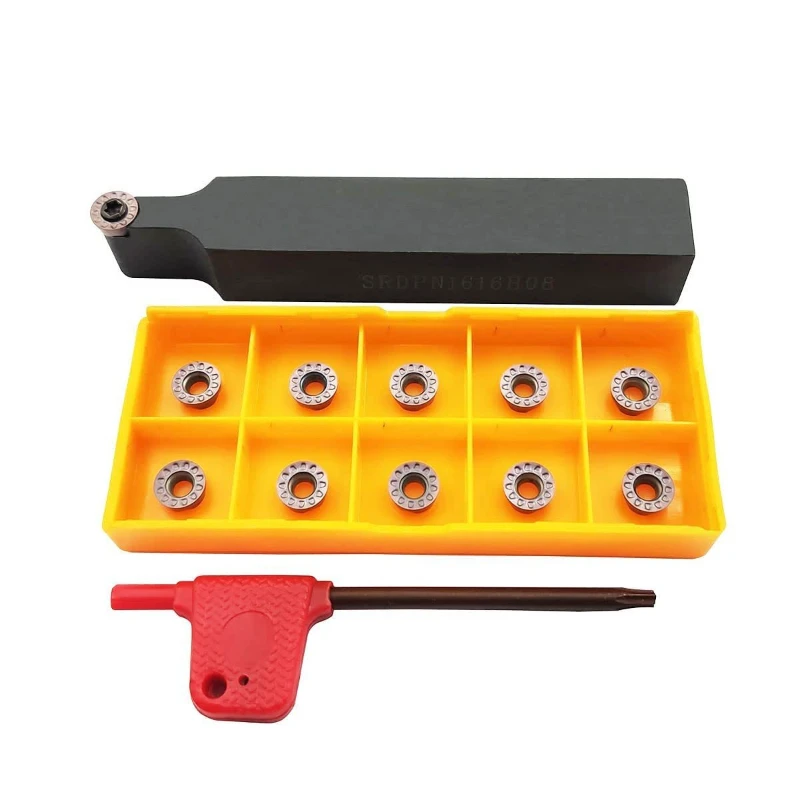1Set SRDPN1616H08+11 Pcs RPMT08T2 MOE Cemented Carbide Milling Cutter Insert