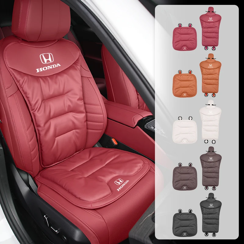 New Luxury Car Velour Leather Cushion Breathable Back Seat Cushion Cover Tools Cars Accessories For Honda Civic Accord Odyssey